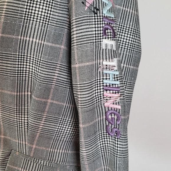 Plaid Suit Pink/Grey  Tricotto label SZ 8 - Picture 8 of 11